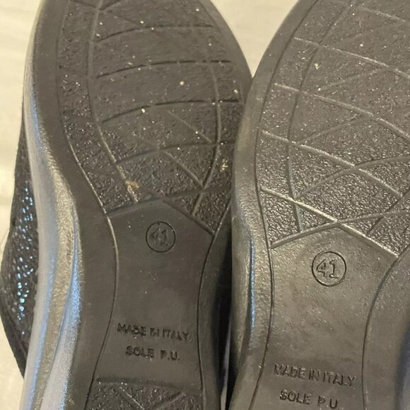 Flexus By Spring Step Italy Vera Pelle Slip On Slides Size - 9.5-10 USA. Black - Picture 10 of 11